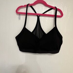 aerie Black Mesh Back Sports Bralette